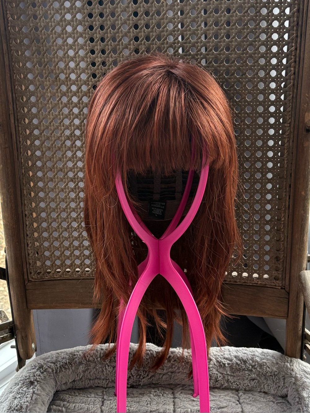 Angelique (sz large) by Jon Renau. Synthetic Women’s Wig with Bangs - Copper Red